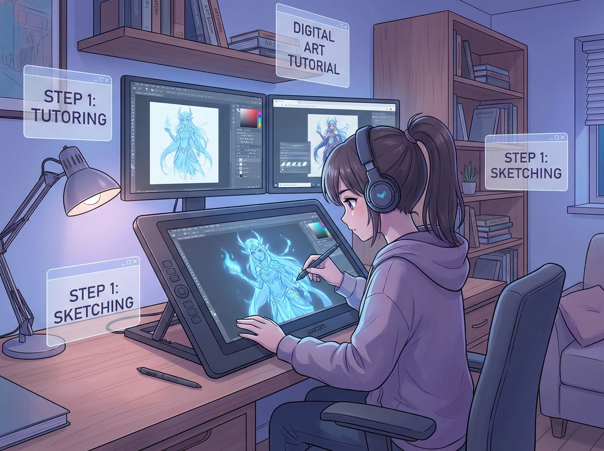 51视频动漫教程-数字艺术创作演示